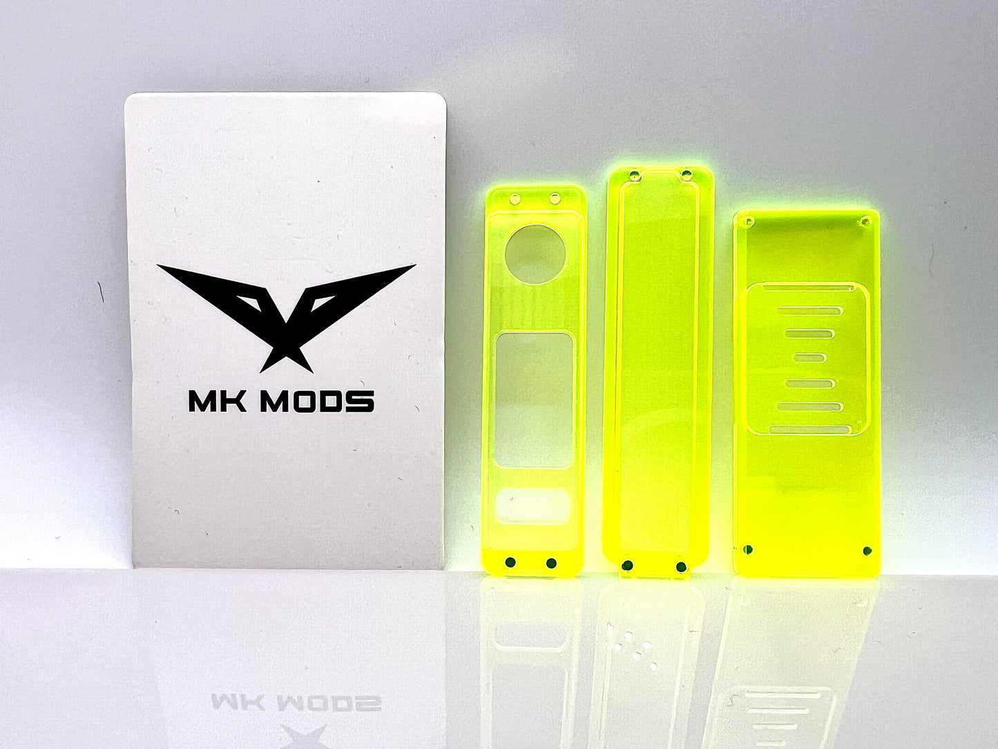 MK MODS - STUBBY AIO TRANSPARENT DOOR PANEL (FLUORESCENT GREEN)